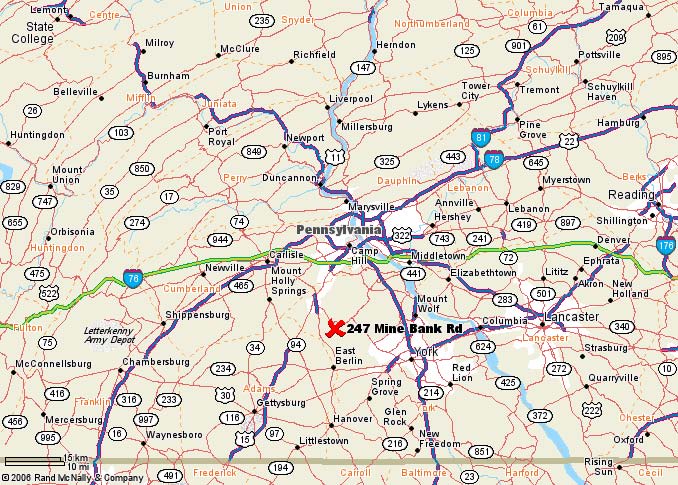 Central Penn Radon service area map
